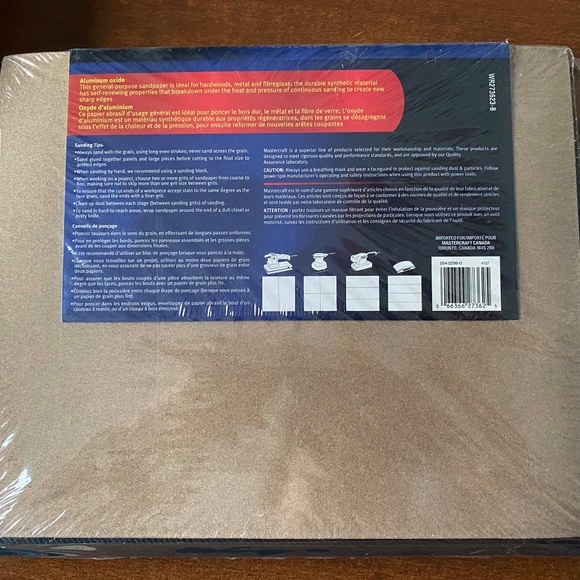 MASTERCRAFT SANDPAPER GIFT KIT, OVER 50 ASSORTED GRITS, 9" x 11" SHEETS, - Picture 2 of 2